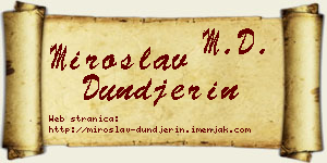 Miroslav Dunđerin vizit kartica